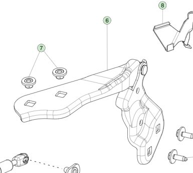 Tesla Model 3 2021 มือซ้าย แอคทีฟ ฮินจ์ 1643845-00-A