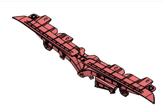Tesla Model S 2021+ ตัวยึดตราสัญลักษณ์ T ด้านหน้า พลาสติกสีดำ ขนาด 82x13x10 มม.
