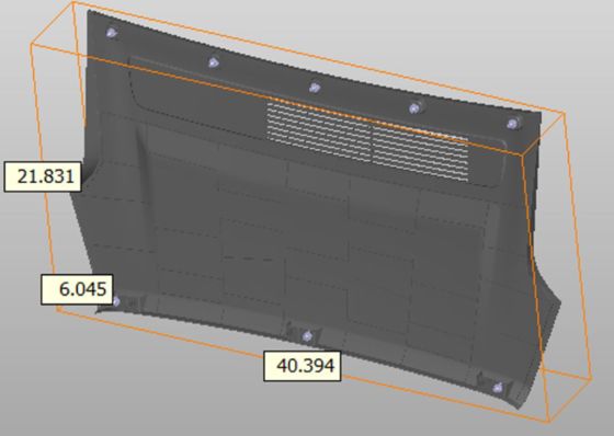 แผ่นปิดท้ายรถ Tesla Model S 2021+ ขนาด 40x22x6 ซม. พลาสติกสีดำ