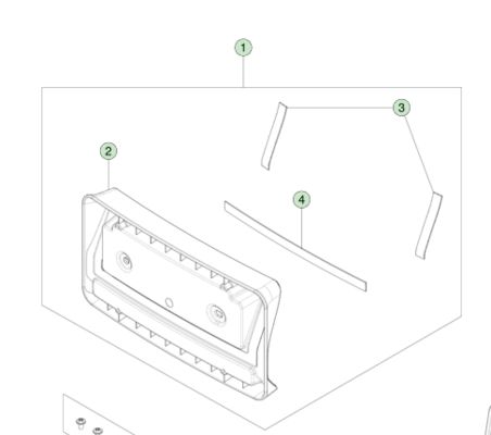 Tesla Model X แผ่นทะเบียนด้านหน้า หมุน CN-Spec 52x17x5cm ABS สีดํา