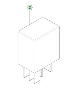 รีเลย์แบบเสียบ 40 แอมป์ 12 โวลต์ สำหรับ Tesla Model S (2012-2021) ชิ้นส่วน OEM หมายเลข 1009577-00-A